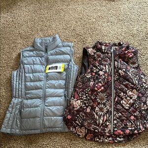 32 Degrees Gray and Black Quilted Vests